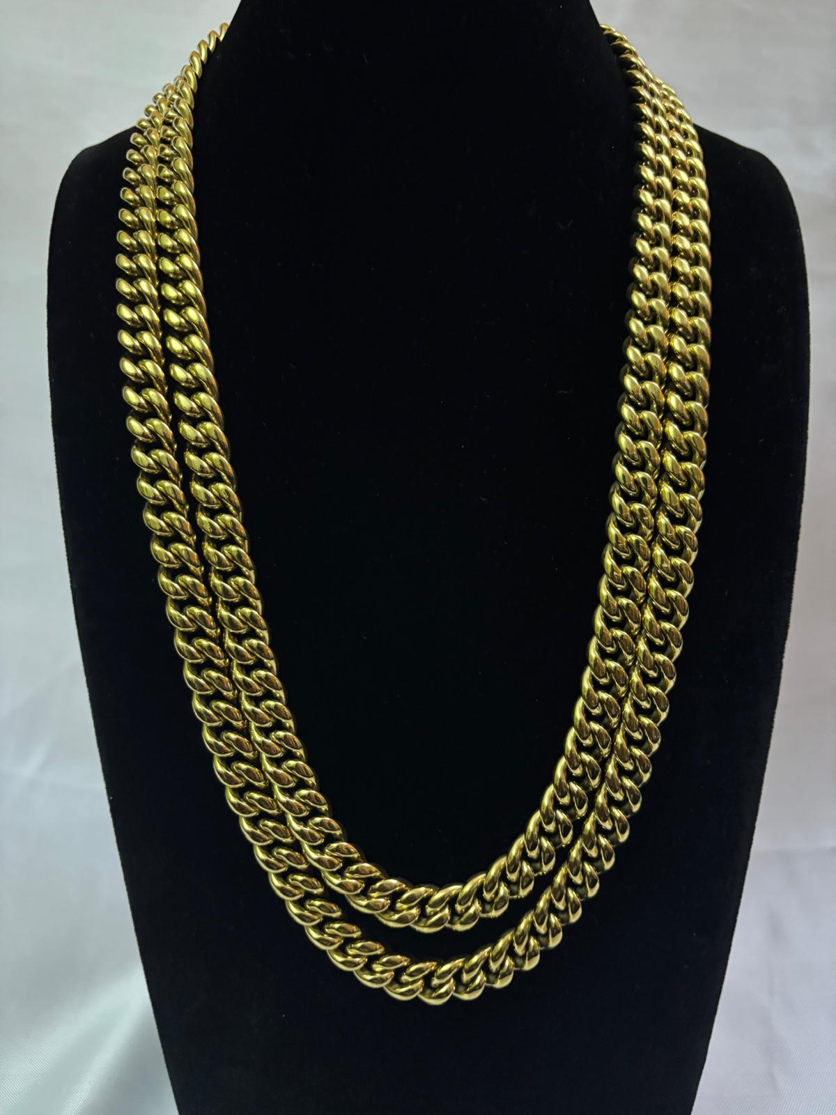 10mm Cuban Chains 18k